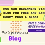 How Can Beginner Start blog for free and earn money from blog?