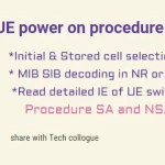 UE power on Procedure NSA and SA 5G